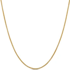 Popcorn Link Necklace with Slider Bead, 14K Yellow Gold