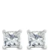 Princess Cut Diamond Stud Earrings, 1.4 Carat Total Weight, in 14K White Gold