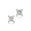 Princess Cut Diamond Studs, ½ Carat Total Weight, in 14K White Gold