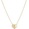 Puffed Heart Pendant Necklace, 14K Yellow Gold