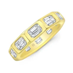 Rahaminov Decagon Diamond Band, 18K Yellow Gold Sized 6.5