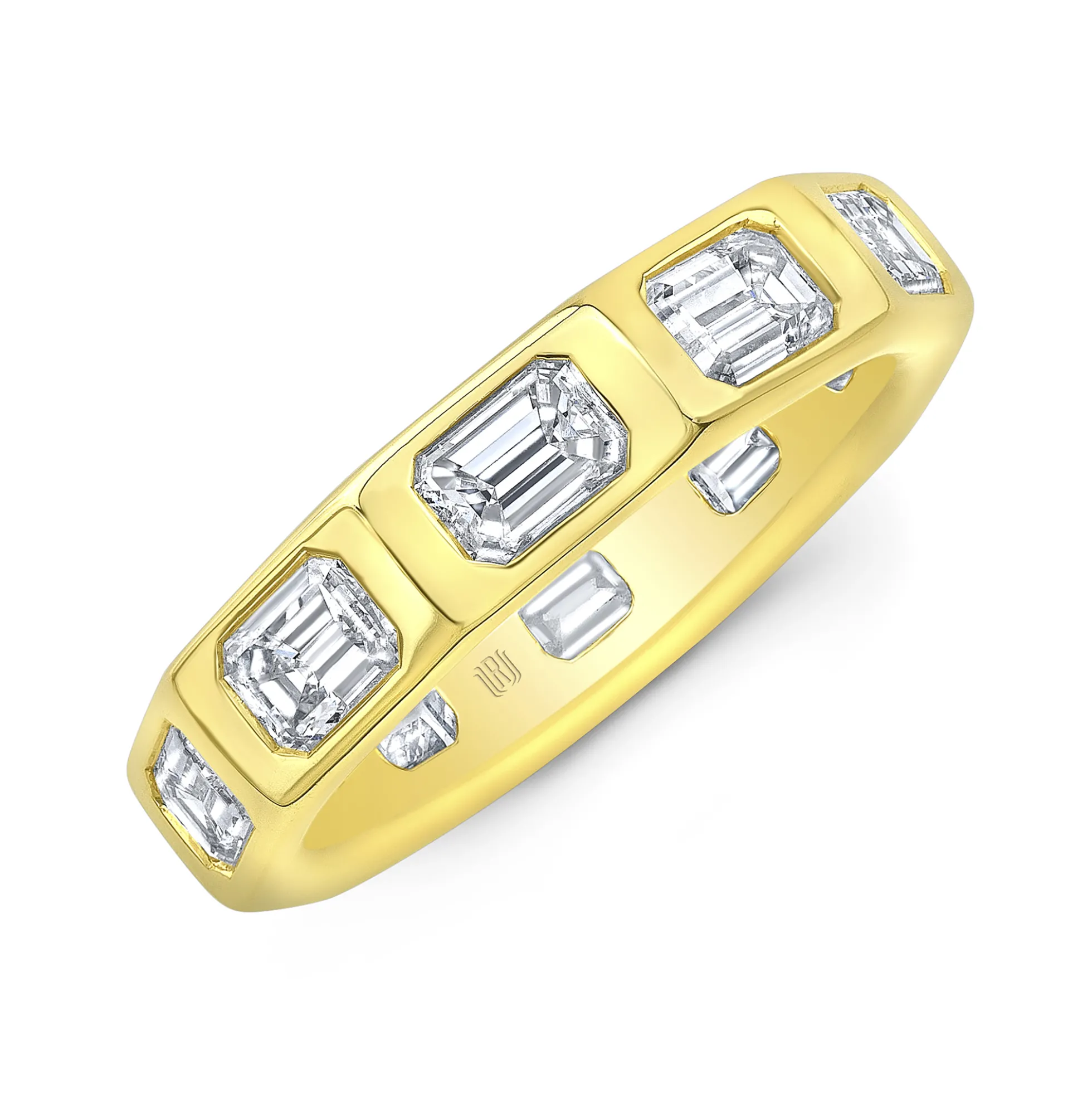 Rahaminov Decagon Diamond Band, 18K Yellow Gold Sized 6.5