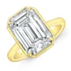 Rahaminov Emerald Cut Diamond Ring, 18K Yellow Gold
