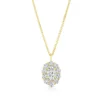 Rahaminov Oval and Round Diamonds Necklace, 18K Yellow Gold