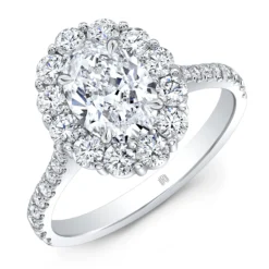 Rahaminov Oval Diamond Halo Ring 18K