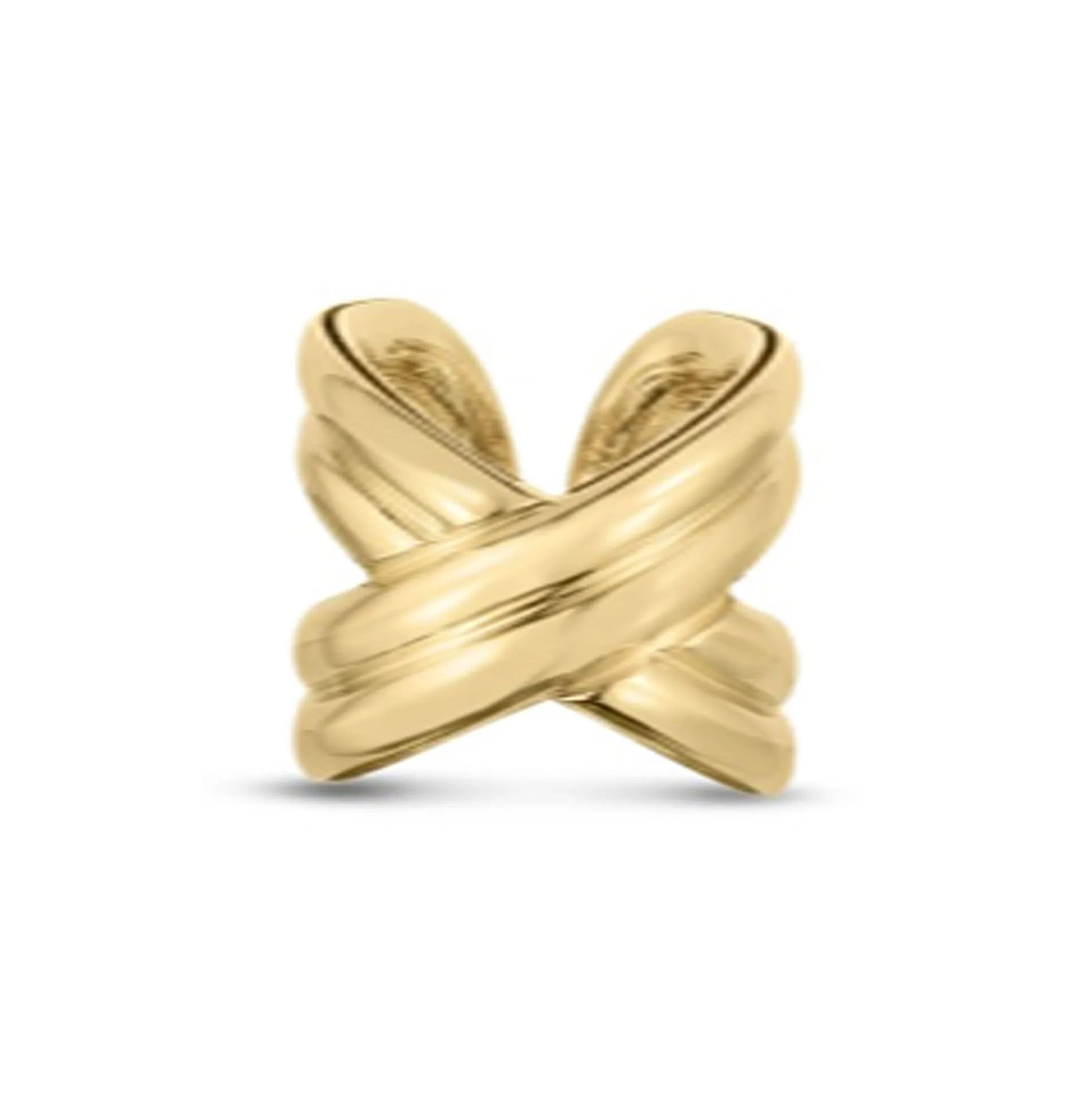 Roberto Coin Criss Cross Fashion Ring 18K Yellow Gold.