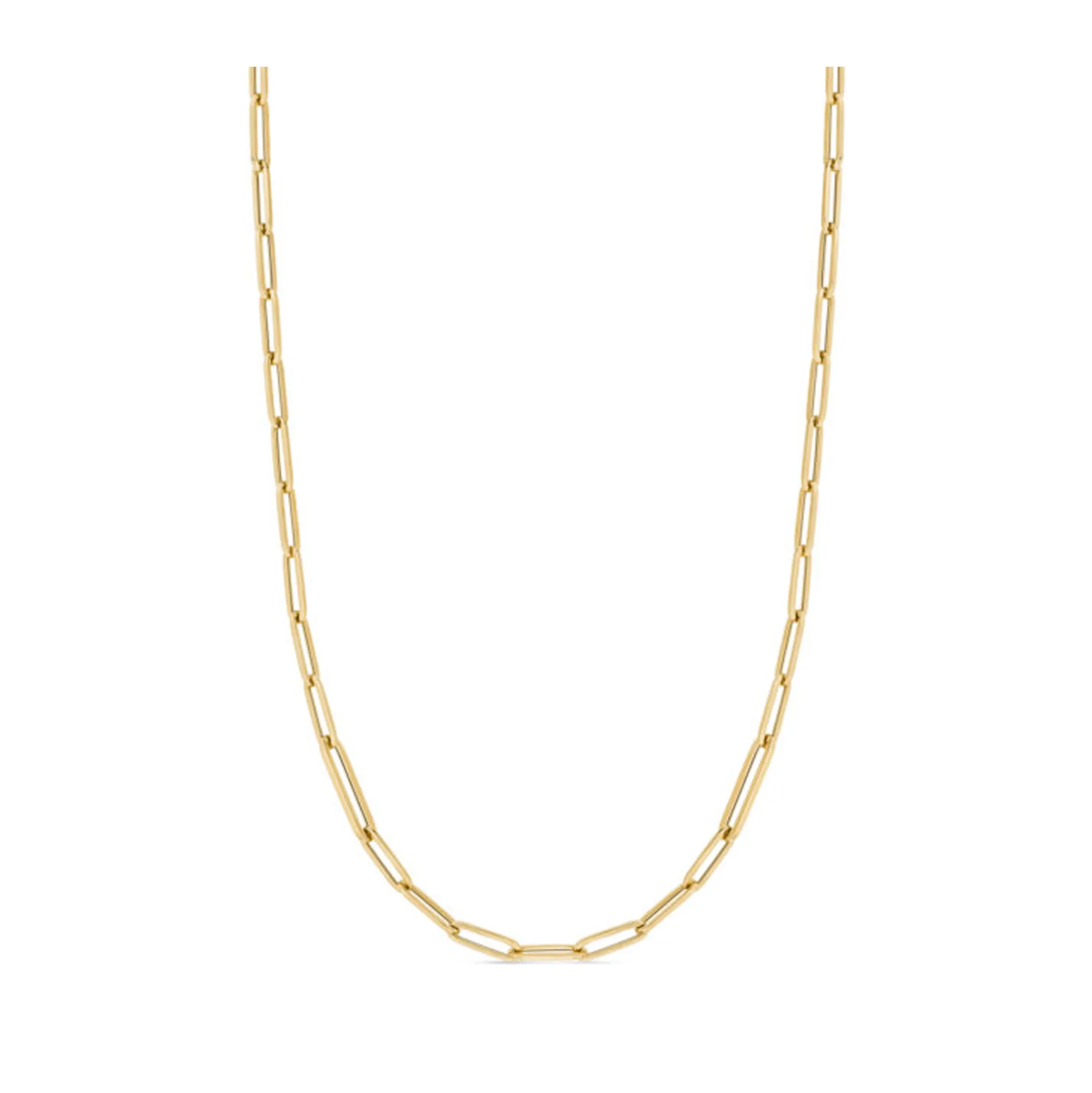 Roberto Coin Designer Gold Alternating Paperclip Necklace 18K