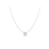 Roberto Coin Diamond Bezel Set Pendant 18K White Gold,18 inches