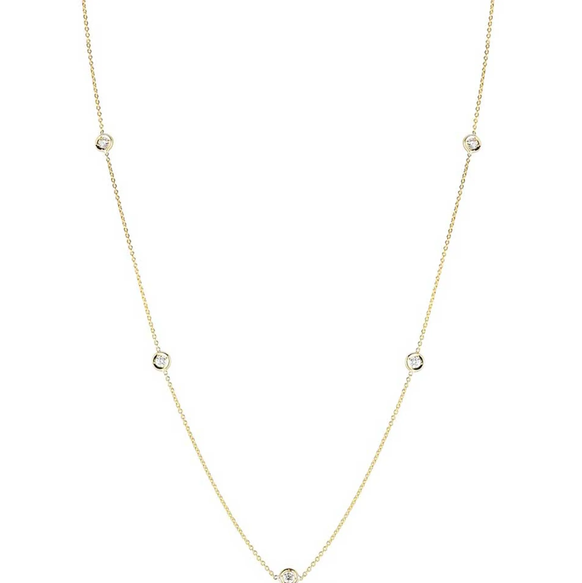 Roberto Coin Diamonds by the Inch 7-Station Diamond Necklace 18K