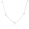 Roberto Coin Diamonds By The Inch 5 Station Flower Necklace 18K White Gold, 17"