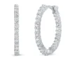 Roberto Coin Extra Small Inside Outside Diamond Hoop Earrings, 18K White Gold