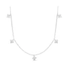 Roberto Coin Flower Station Dangle Necklace 18K White Gold, 17"