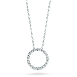 Roberto Coin 18k Gold Tiny Treasures Small Diamond Circle Necklace