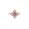 Roberto Coin 18K Rose Gold Venetian Princess Carnival Pave Diamond And Amethyst Small Flower Ring