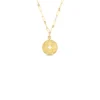 Roberto Coin 18k Venetian Princess Satin Medallion With Flower Cutout & Diamond Accent On Chain