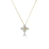 Roberto Coin 18K White And Yellow Gold Love In Verona Small Pavé Diamond Flower Necklace