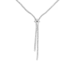 Roberto Coin 18K White Gold Love In Verona Diamond Lariat Necklace