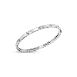 Roberto Coin 18K White Gold Love In Verona Diamond Accent Bangle