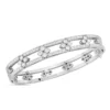 Roberto Coin 18K White Gold Love In Verona Diamond Open Frame Pavé Bangle
