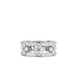 Roberto Coin 18K White Gold Love In Verona Diamond Open Frame Pave Ring