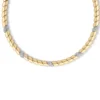 Roberto Coin 18K Yellow and White Gold San Marco Five Diamond Station Collar Necklace