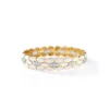Roberto Coin 18K Yellow And White Cobra Diamond And Enamel Wide Cuff Bangle
