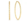 Roberto Coin 18k Yellow Designer Gold Large Twisted Hoop Earrings