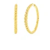 Roberto Coin 18k Yellow Designer Gold Bead Extra Large Hoop Earrings