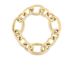 Roberto Coin 18k Yellow Designer Gold Alternating Oval and Round Link Bracelet