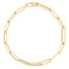 Roberto Coin 18K Yellow Designer Gold Alternating Size Paperclip Link Bracelet