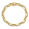 Roberto Coin 18K Yellow Gold Designer Gold Alternating Fluted And Ridged Rectangular Link Chain Bracelet