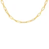 Roberto Coin 18K Yellow Gold Designer Gold Alternating Polished And Fluted Paperclip Link Chain Necklace