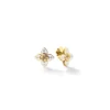 Roberto Coin 18K Yellow Gold Love In Verona Small Diamond And Enamel Flower Stud Earrings