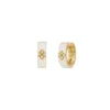 Roberto Coin 18K Yellow Gold Love In Verona Diamond And Enamel Hoop Earrings