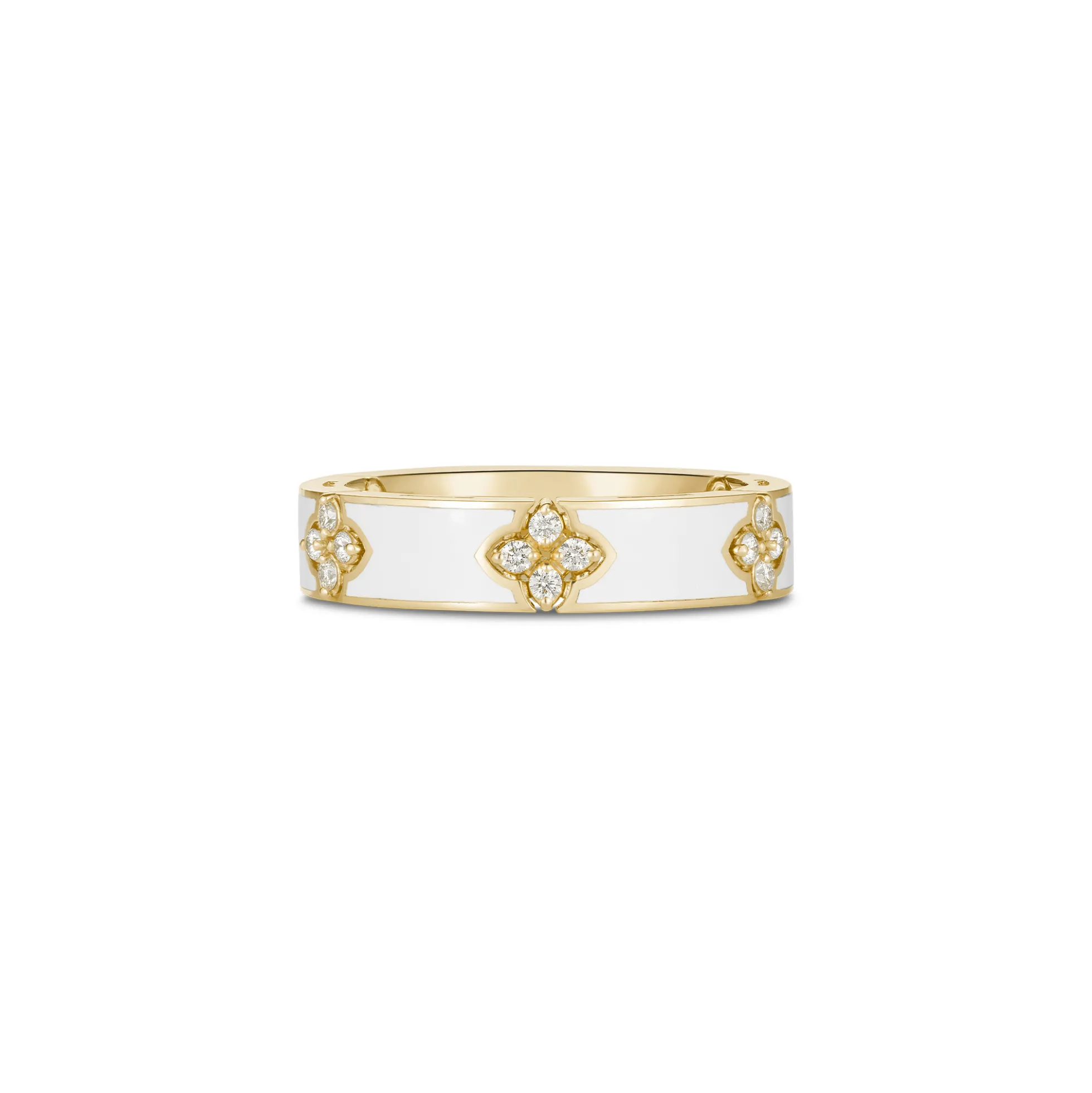Roberto Coin 18K Yellow Gold Love In Verona Diamond And Enamel Ring