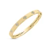 Roberto Coin 18K Yellow Gold Love In Verona Medium Width Diamond Accent And Satin Finish Bangle