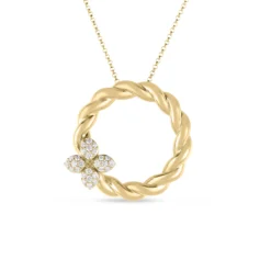 Roberto Coin 18K Yellow Gold Love In Verona Diamond Twist Necklace