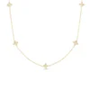 Roberto Coin 18K Yellow Gold Love By The Inch 5 Station Flower Necklace