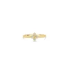 Roberto Coin 18K Yellow Gold Love In Verona Small Pavé Diamond Flower Ring Size 6.5