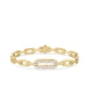Roberto Coin 18k Yellow Gold Navarra Single Large Pave Diamond Link Bracelet