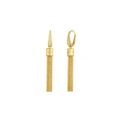Roberto Coin 18K Yellow Gold Princess Tassel Diamond Accent Dangle Earrings