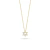 Roberto Coin 18K Yellow Gold Tiny Treasures Diamond Star Of David Necklace