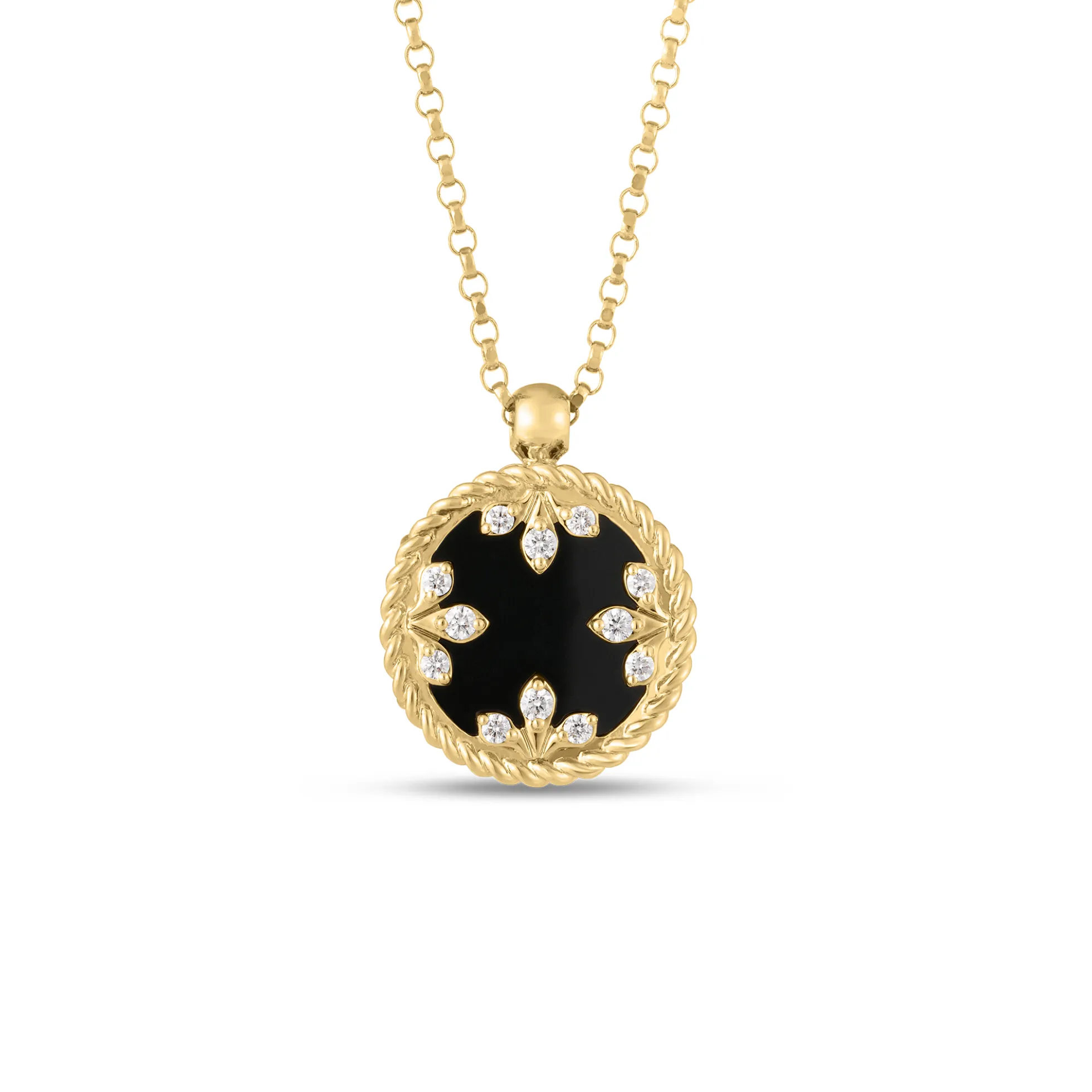 Roberto Coin 18K Yellow Gold Venetian Medallions Small Pendant Necklace