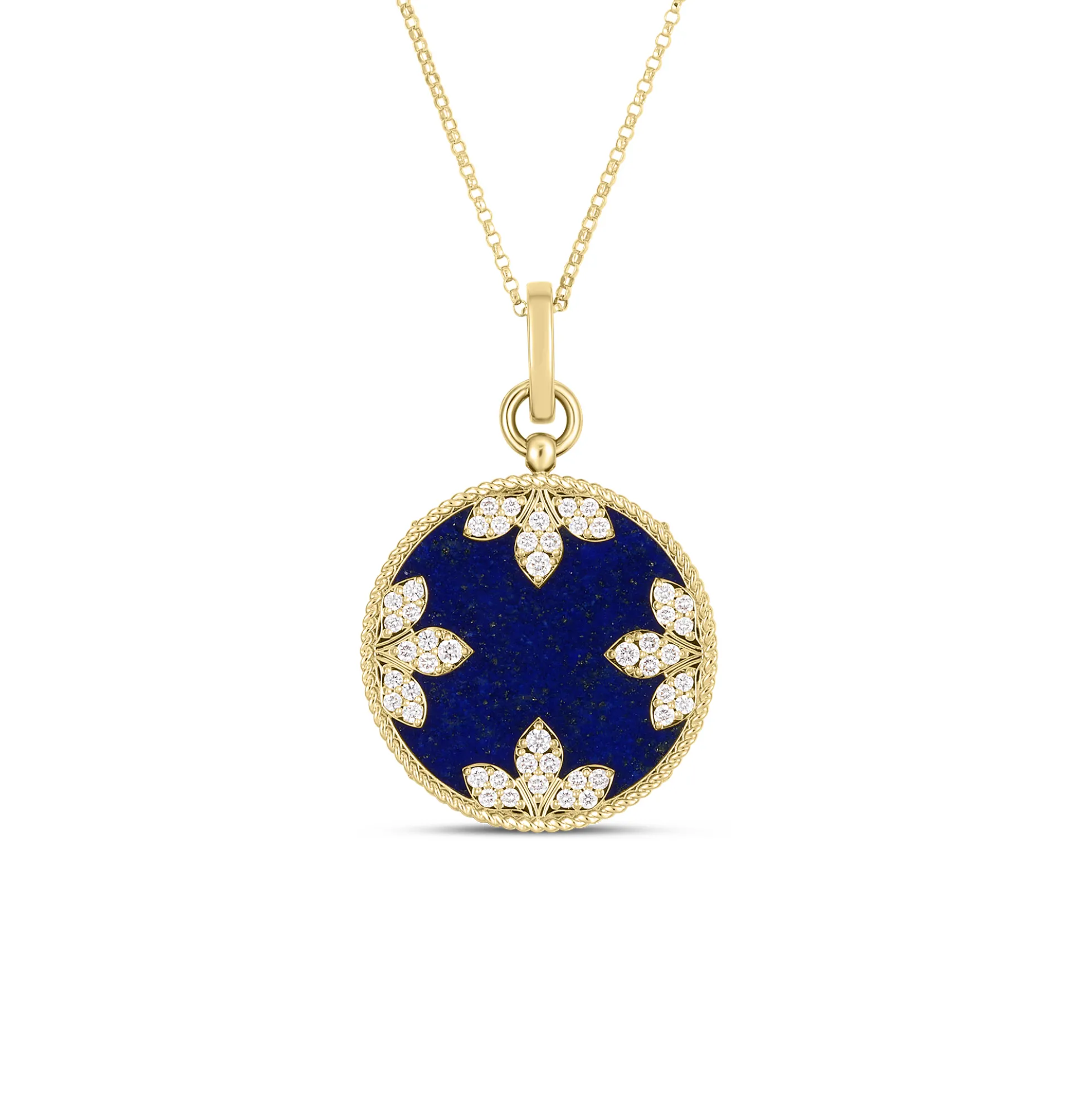Roberto Coin 18K Yellow Gold Venetian Medallions Large Pendant Necklace