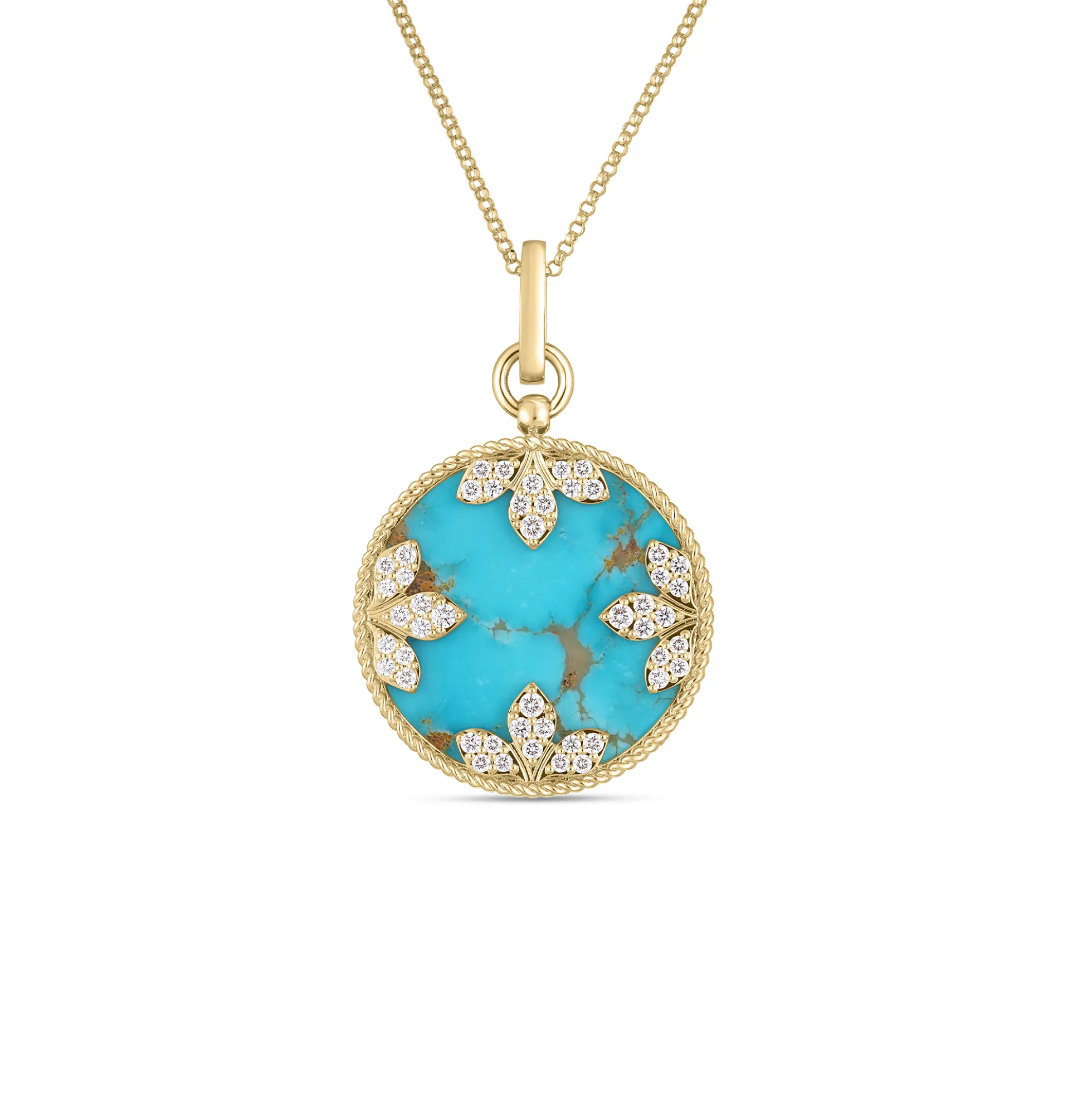 Roberto Coin 18K Yellow Gold Venetian Medallions Large Pendant Necklace
