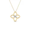 Roberto Coin 18k Yellow/White Gold Cialoma Small Diamond Flower Necklace