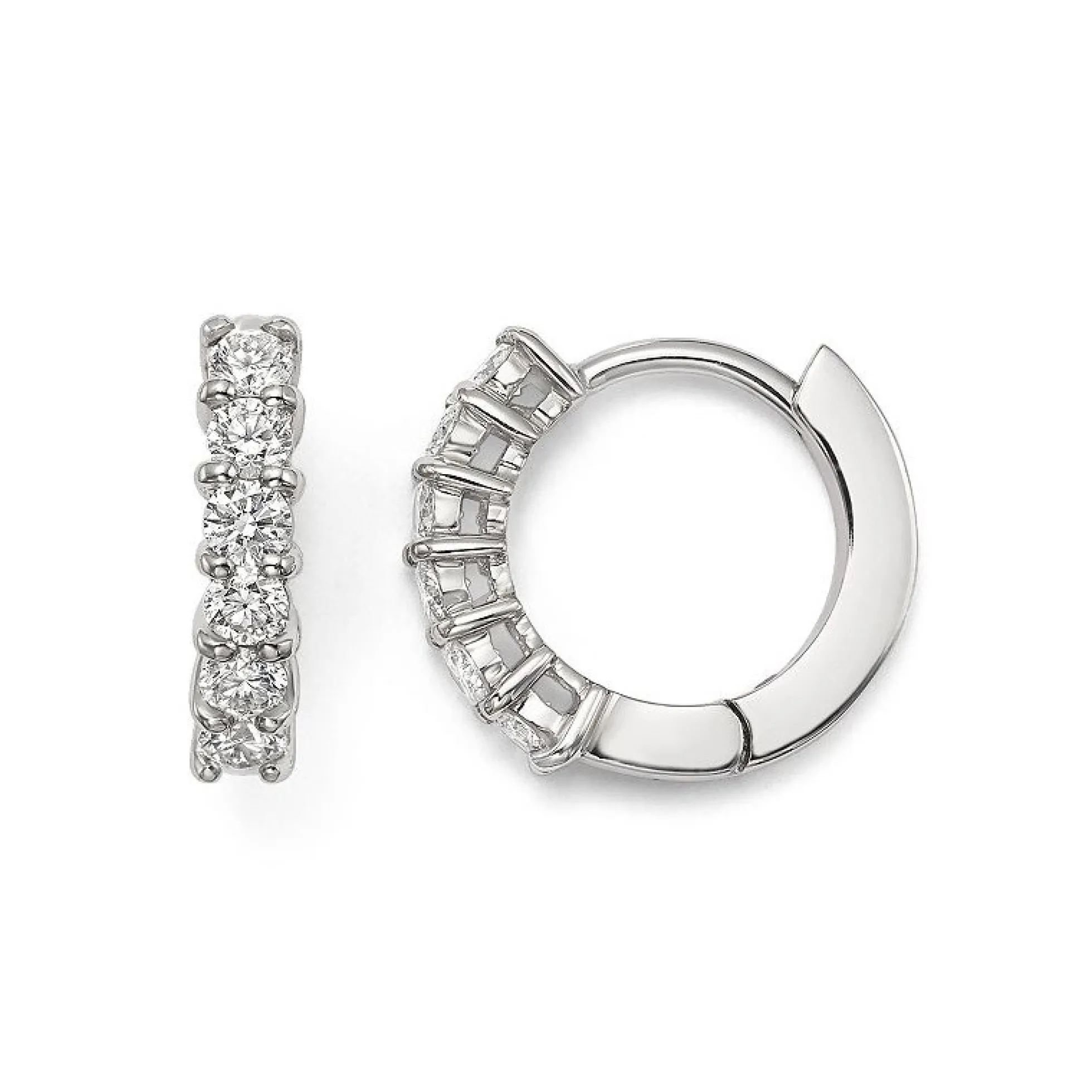 Roberto Coin Perfect Diamond Hoop Earrings 18K