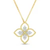 Roberto Coin Principessa Large Flower Diamond Necklace 18K