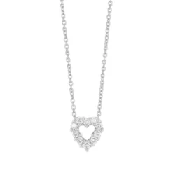 Roberto Coin Tiny Treasures Diamond Heart Necklace 18K