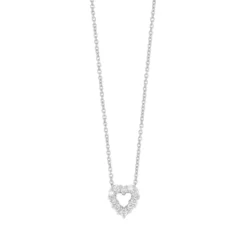 Roberto Coin Tiny Treasures Diamond Heart Necklace 18K